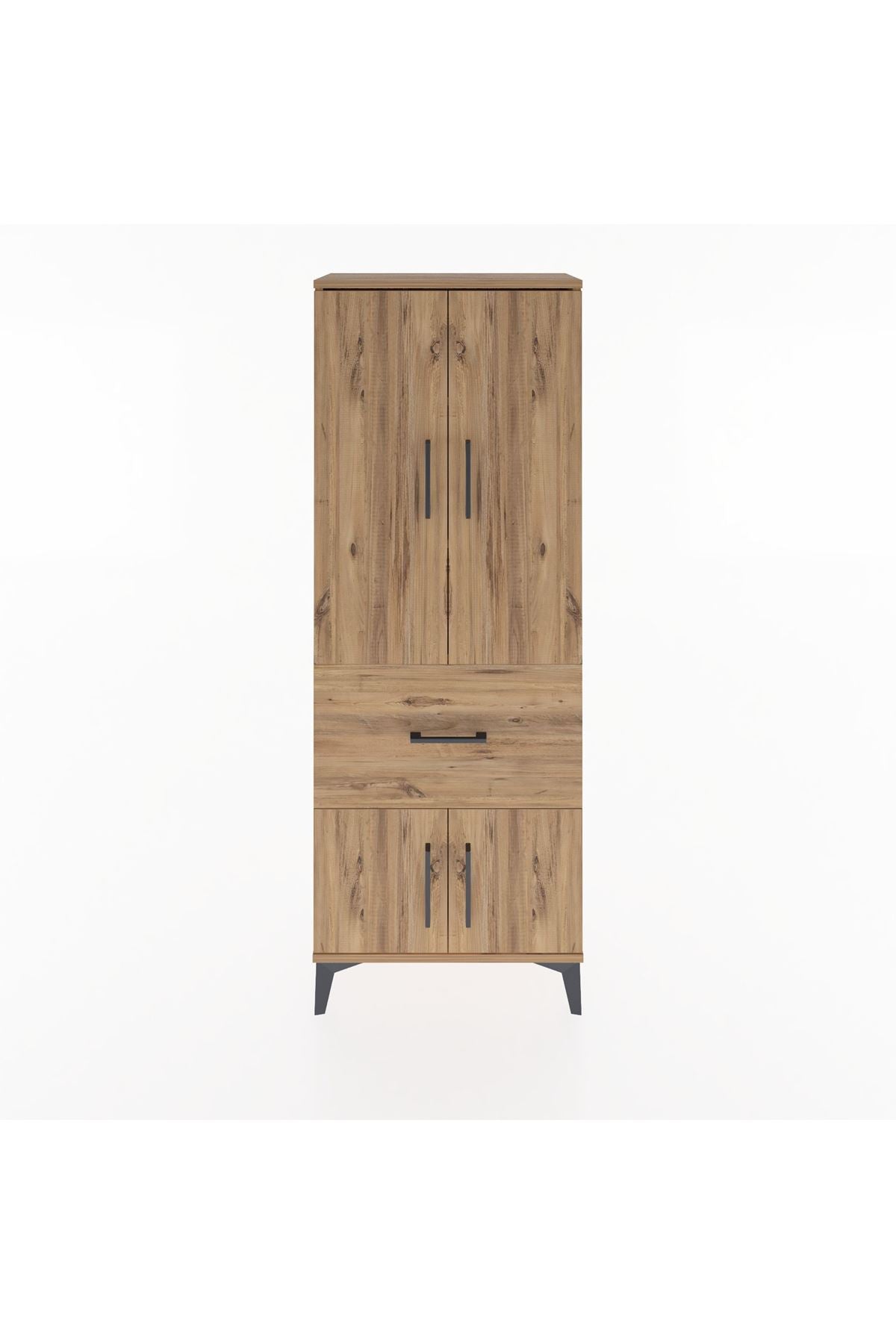 Arges Dolap 3 Raflı Tek Çekmeceli 4 Kapaklı 60x30x163 - S20M019V9A