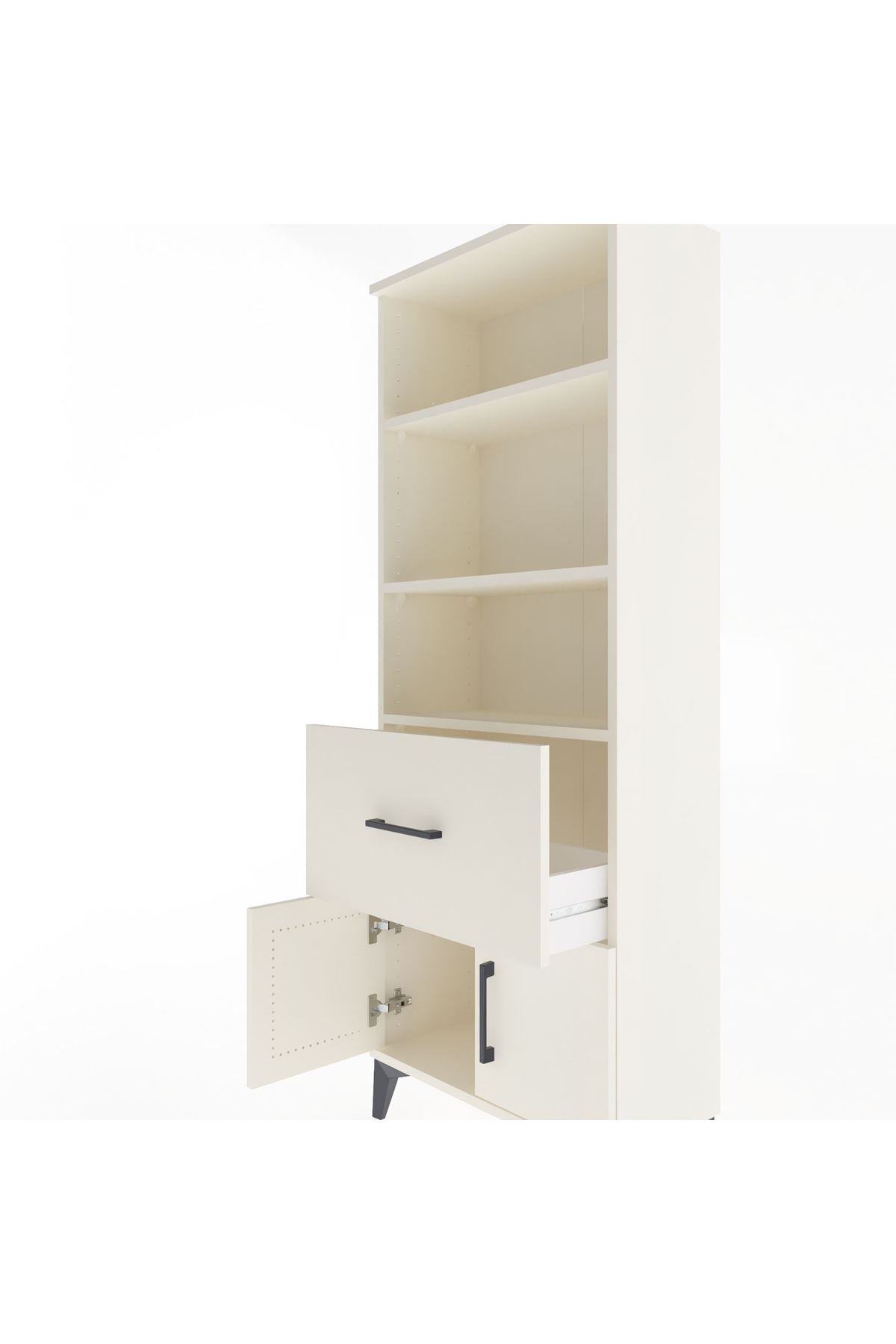 Arges Dolap 3 Raflı Tek Çekmeceli 2 Kapaklı 60x30x163 - S20M020V1A