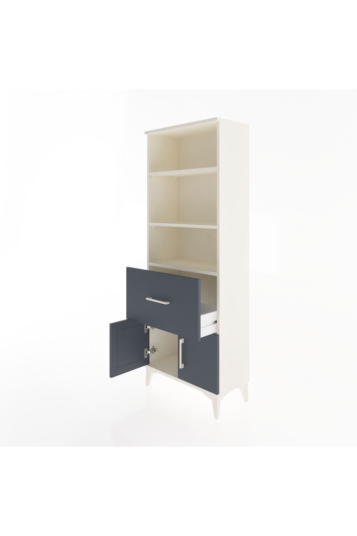 Arges Dolap 3 Raflı Tek Çekmeceli 2 Kapaklı 60x30x163 - S20M020V2A