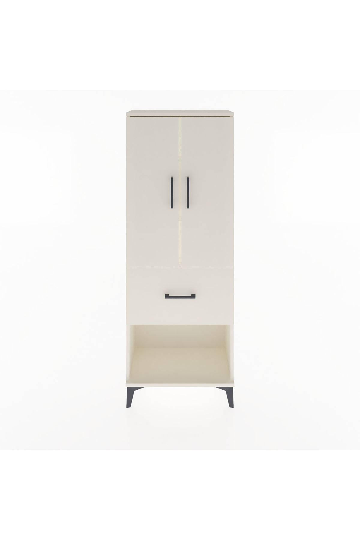 Arges Dolap 3 Raflı Tek Çekmeceli 2 Kapaklı 60x30x163 - S20M021V1A
