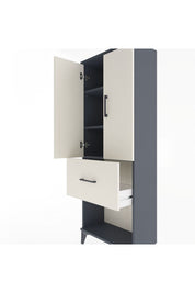 Arges Dolap 3 Raflı Tek Çekmeceli 2 Kapaklı 60x30x163 - S20M021V4A