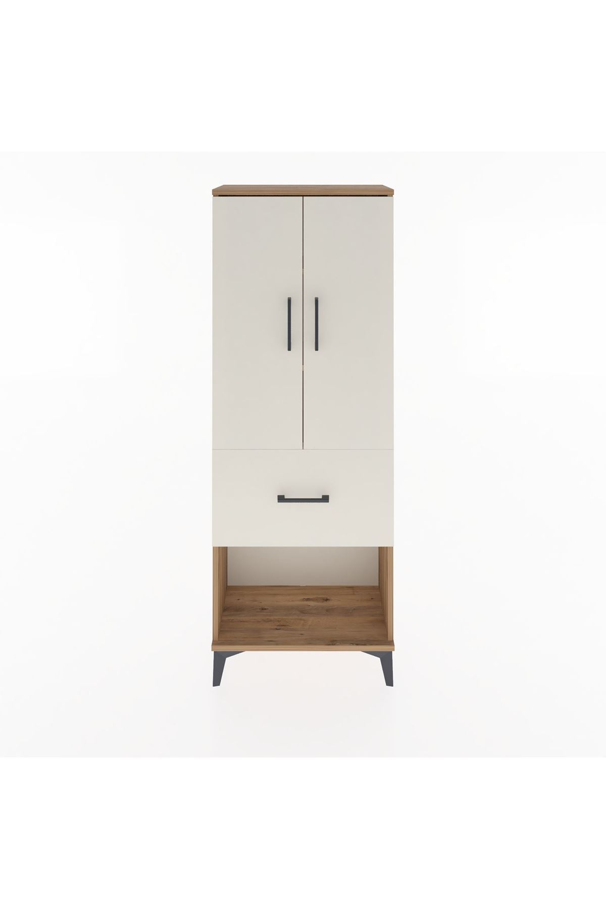 Arges Dolap 3 Raflı Tek Çekmeceli 2 Kapaklı 60x30x163 - S20M021V7A