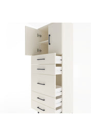 Arges Dolap 2 Raflı 5 Çekmeceli 2 Kapaklı 60x30x163 - S20M023V1A