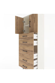 Arges Dolap 2 Raflı 5 Çekmeceli 2 Kapaklı 60x30x163 - S20M023V3A