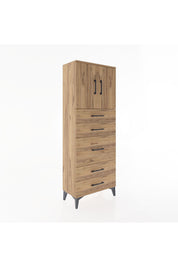 Arges Dolap 2 Raflı 5 Çekmeceli 2 Kapaklı 60x30x163 - S20M023V9A