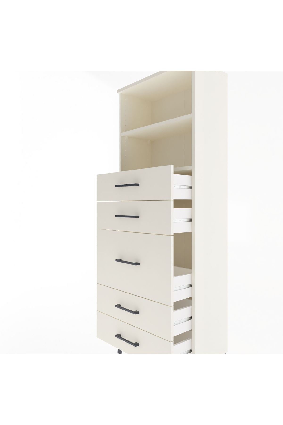 Arges Dolap 2 Raflı 5 Çekmeceli 60x30x163 - S20M024V1A
