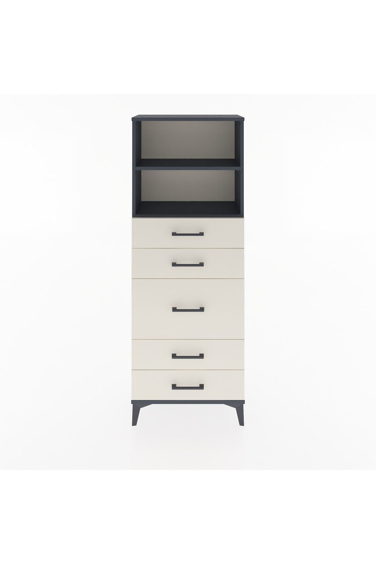 Arges Dolap 2 Raflı 5 Çekmeceli 60x30x163 - S20M024V4A