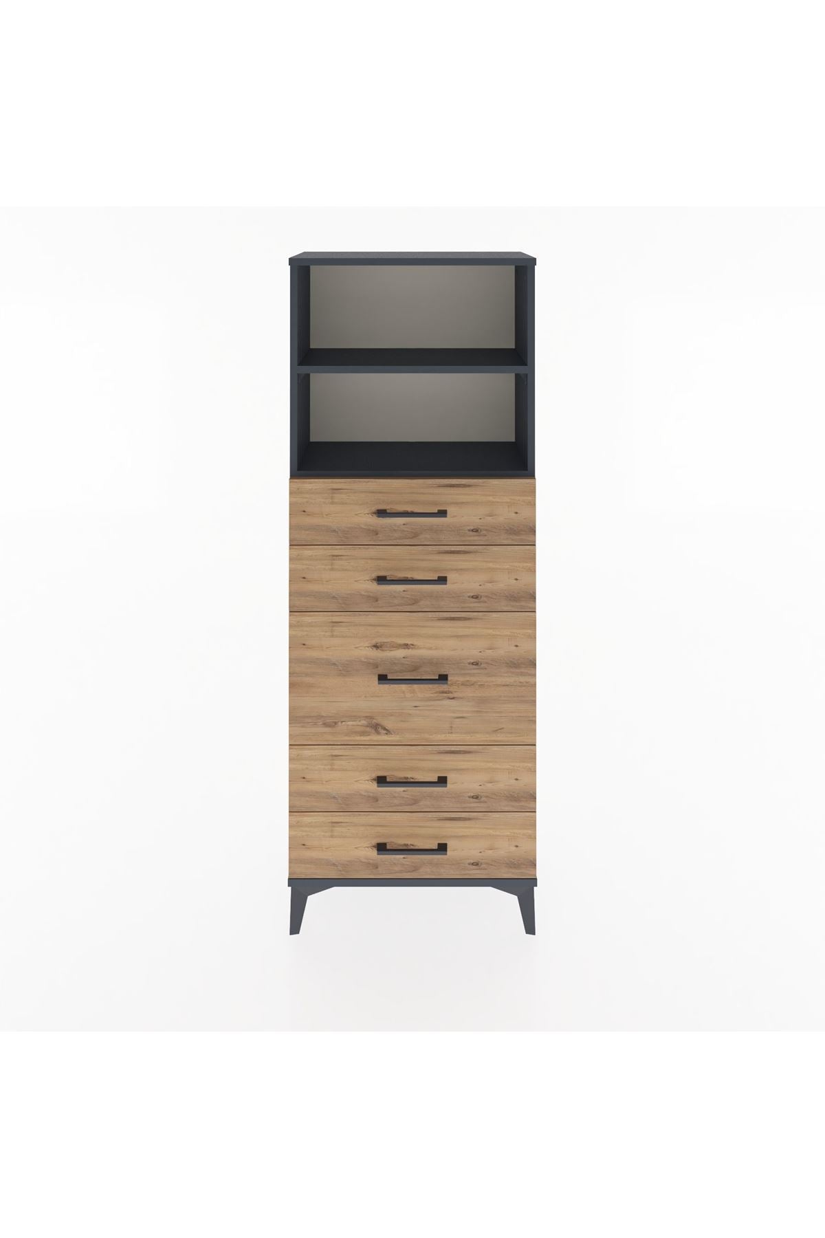 Arges Dolap 2 Raflı 5 Çekmeceli 60x30x163 - S20M024V6A