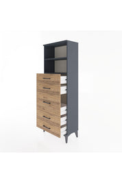 Arges Dolap 2 Raflı 5 Çekmeceli 60x30x163 - S20M024V6A