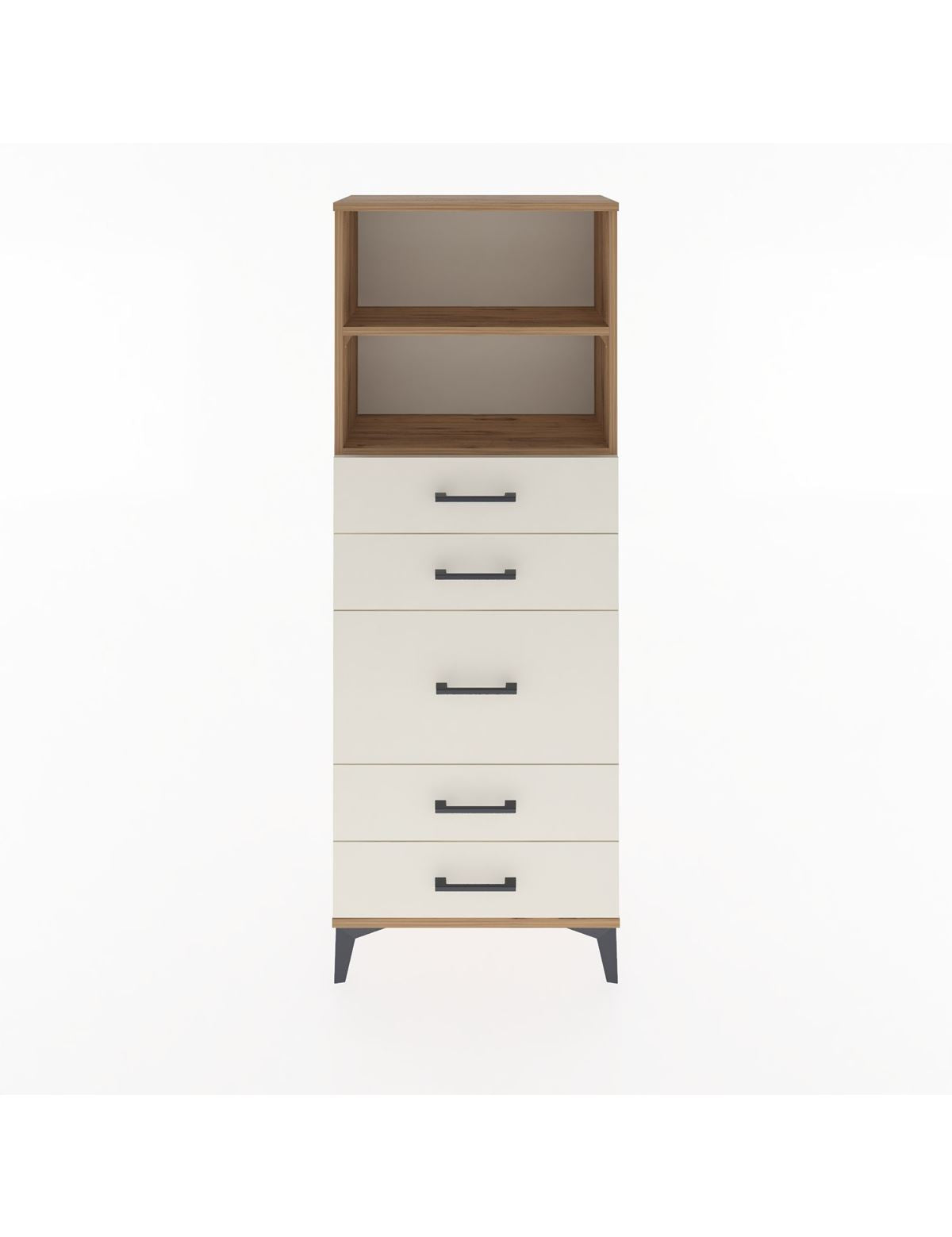 Arges Dolap 2 Raflı 5 Çekmeceli 60x30x163 - S20M024V7A