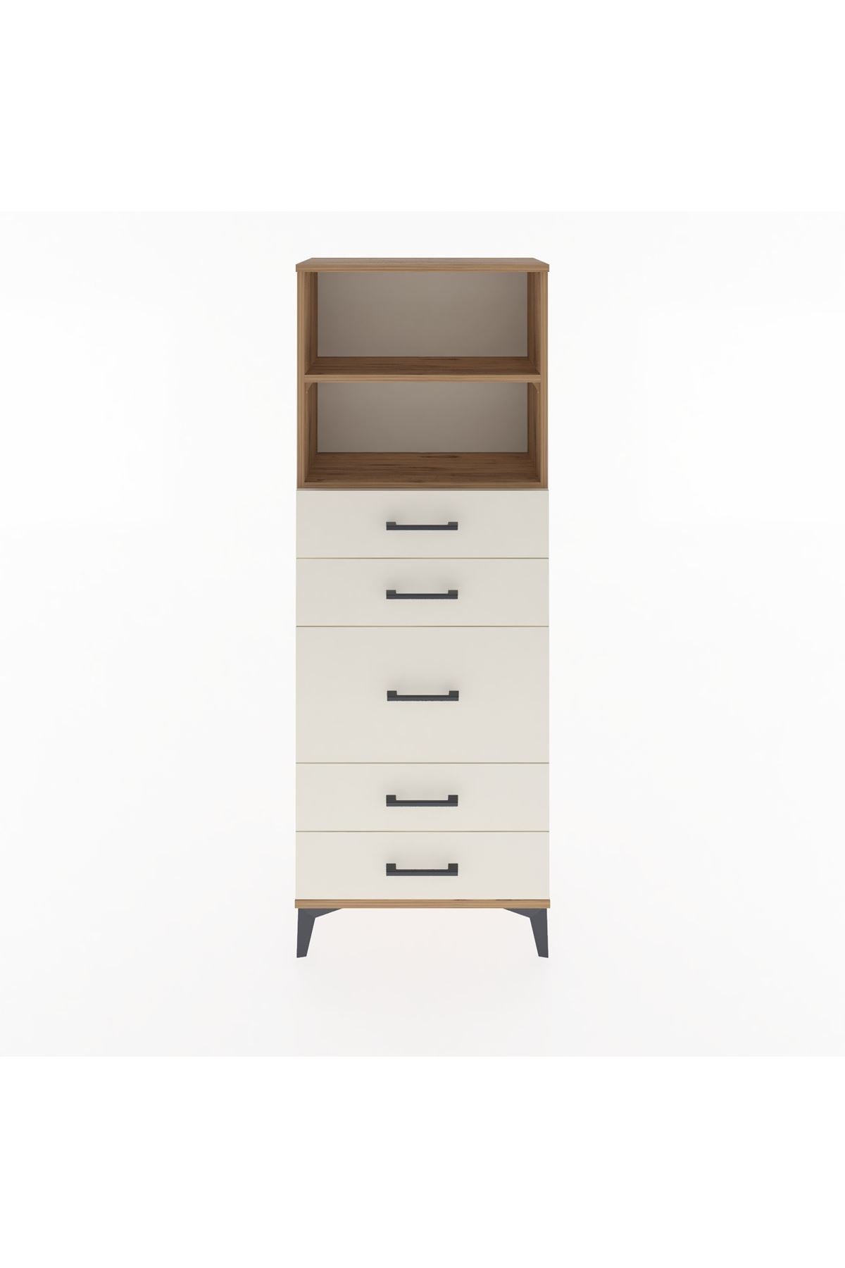 Arges Dolap 2 Raflı 5 Çekmeceli 60x30x163 - S20M024V7A
