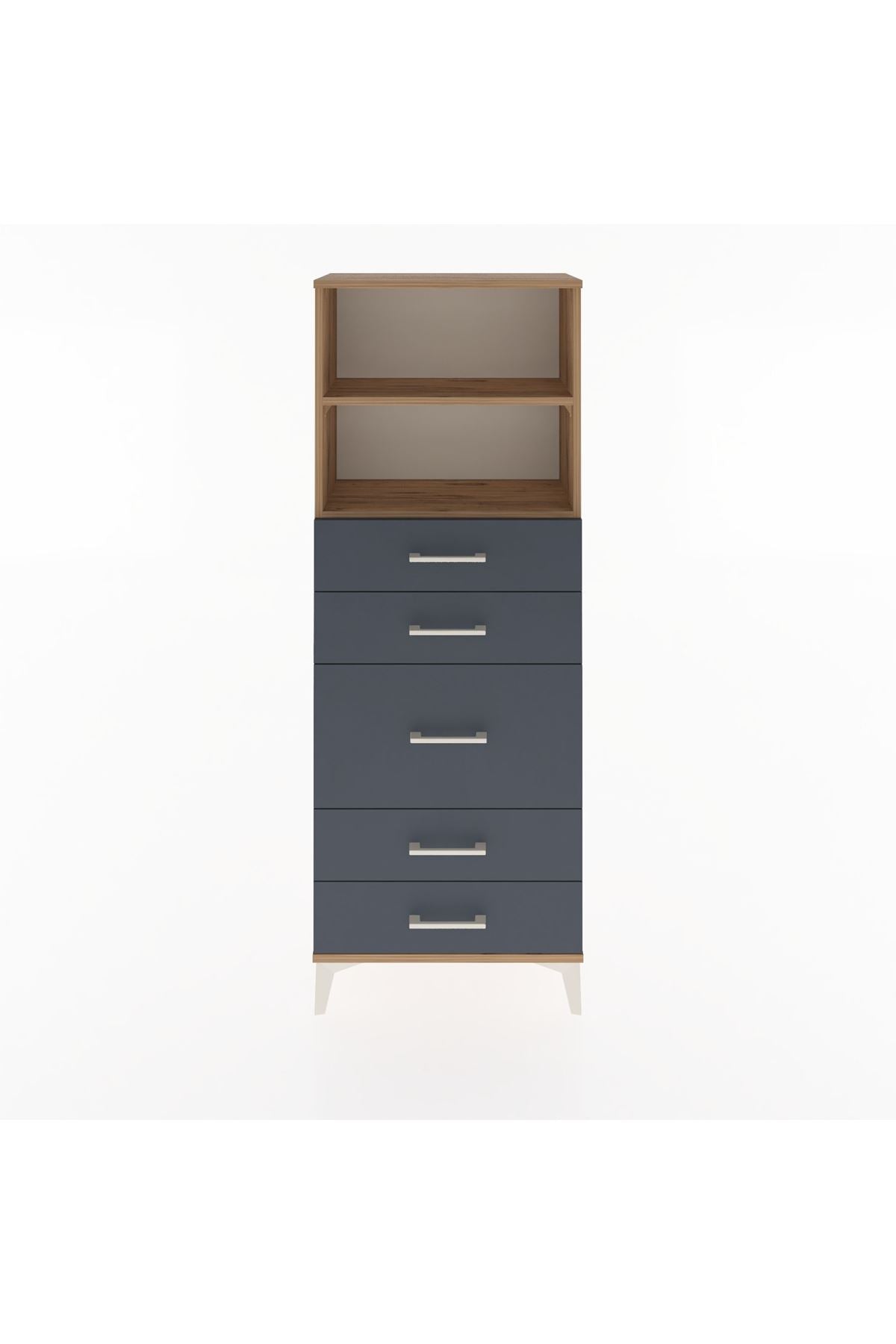 Arges Dolap 2 Raflı 5 Çekmeceli 60x30x163 - S20M024V8A
