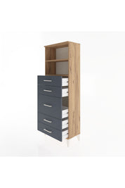 Arges Dolap 2 Raflı 5 Çekmeceli 60x30x163 - S20M024V8A