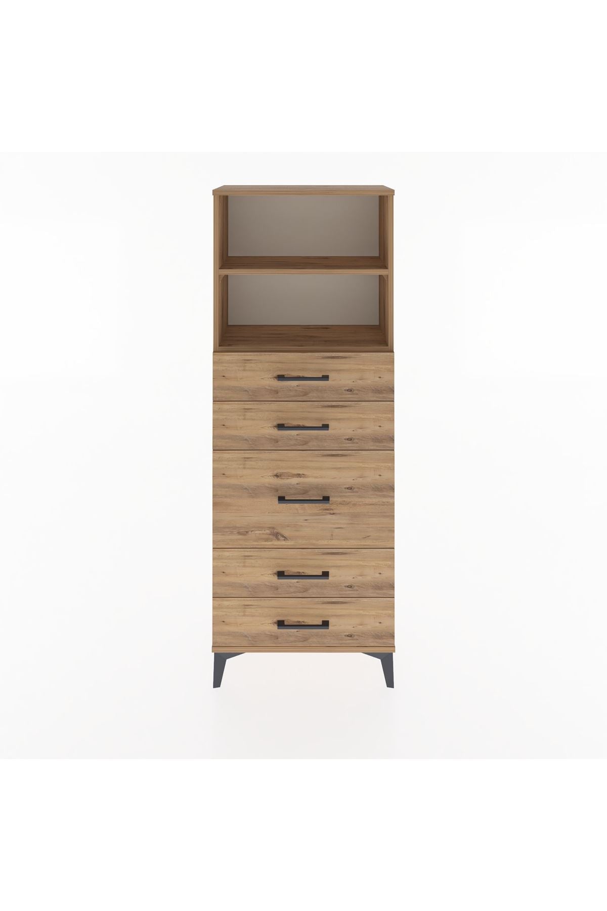 Arges Dolap 2 Raflı 5 Çekmeceli 60x30x163 - S20M024V9A