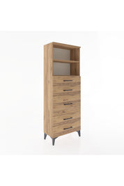 Arges Dolap 2 Raflı 5 Çekmeceli 60x30x163 - S20M024V9A