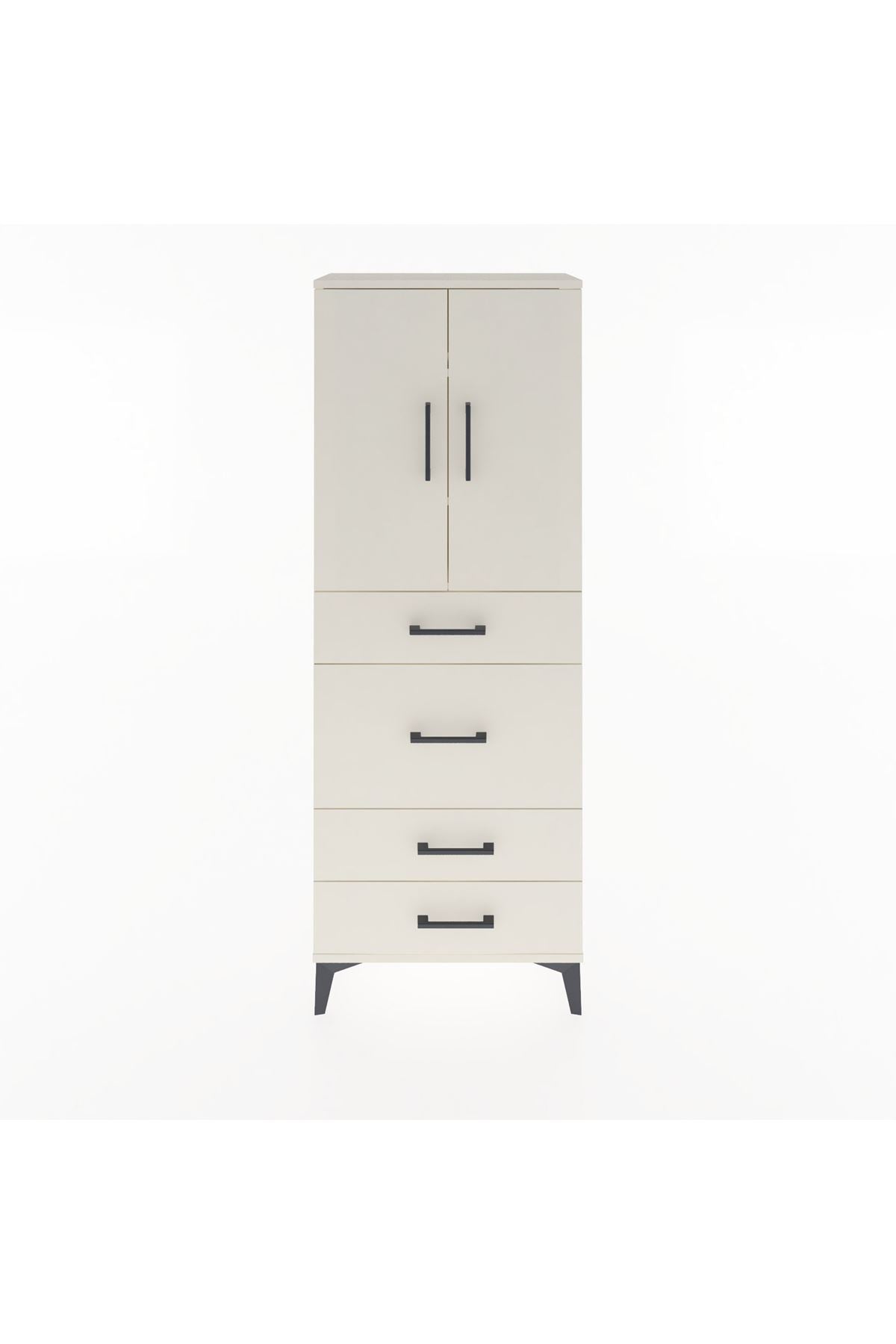 Arges Dolap 3 Raflı 4 Çekmeceli 2 Kapaklı 60x30x163 - S20M025V1A