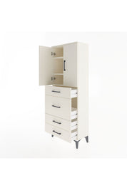 Arges Dolap 3 Raflı 4 Çekmeceli 2 Kapaklı 60x30x163 - S20M025V1A