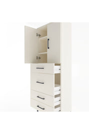 Arges Dolap 3 Raflı 4 Çekmeceli 2 Kapaklı 60x30x163 - S20M025V1A