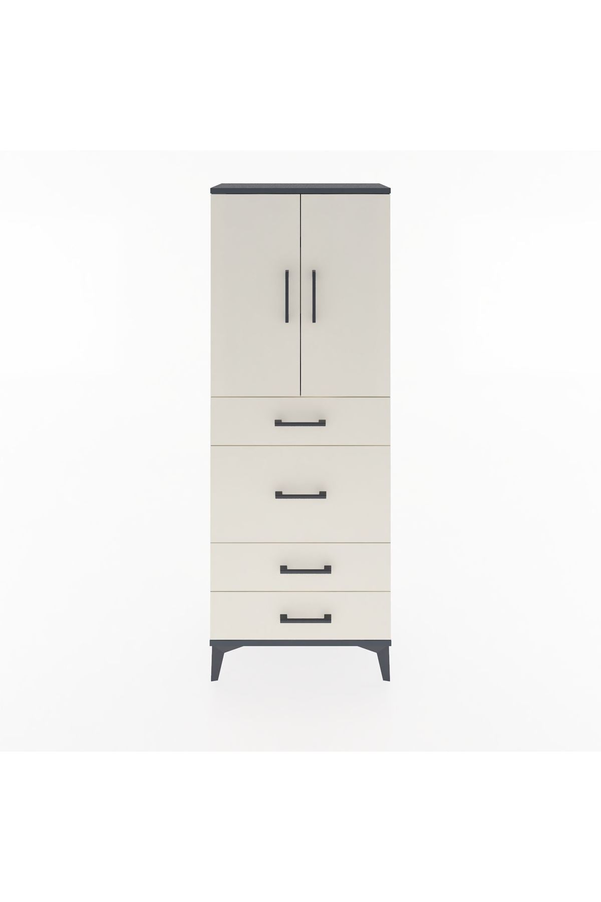 Arges Dolap 3 Raflı 4 Çekmeceli 2 Kapaklı 60x30x163 - S20M025V4A