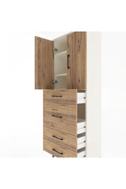 Arges Dolap 3 Raflı 4 Çekmeceli 2 Kapaklı 60x30x163 - S20M025V3A