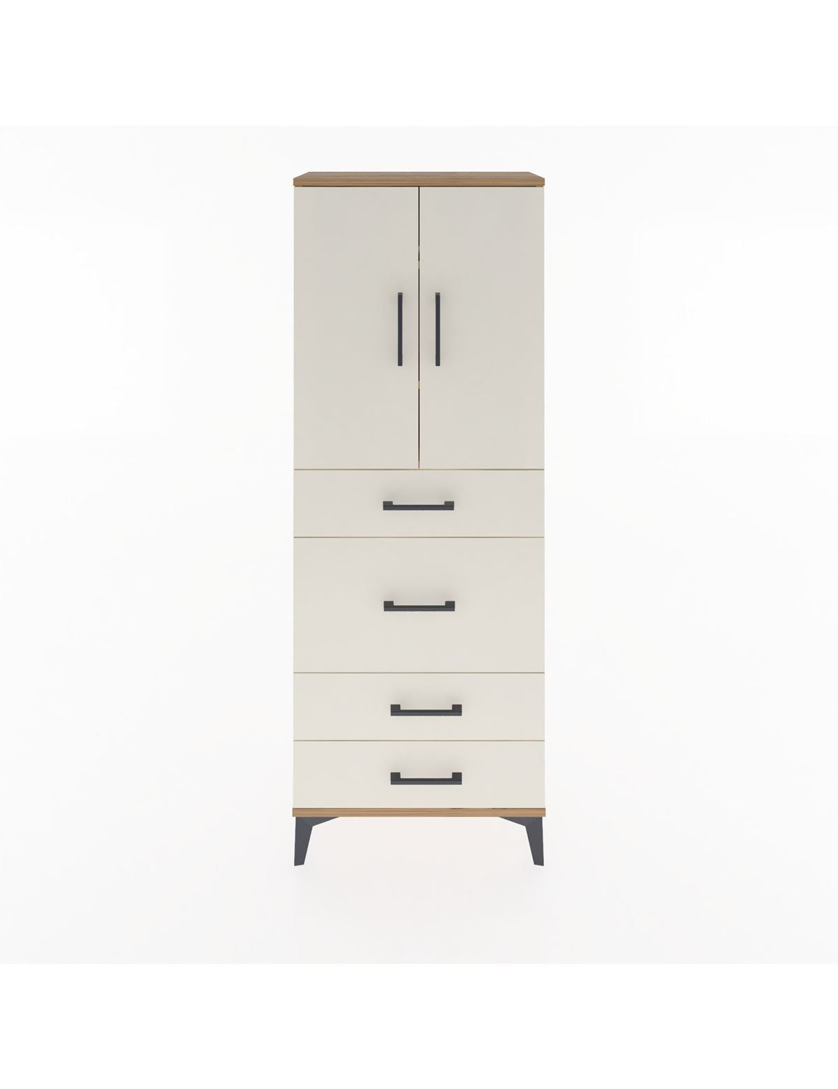 Arges Dolap 3 Raflı 4 Çekmeceli 2 Kapaklı 60x30x163 - S20M025V7A