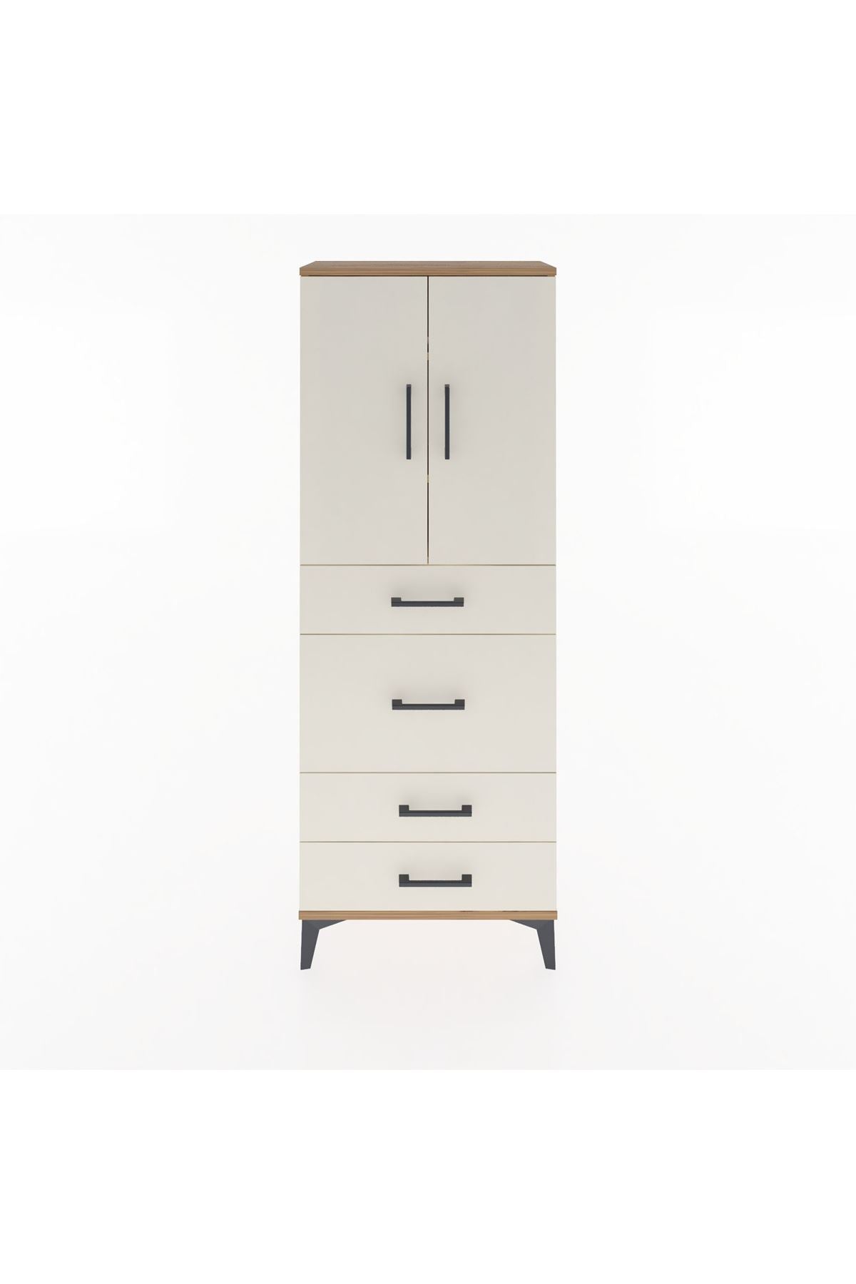 Arges Dolap 3 Raflı 4 Çekmeceli 2 Kapaklı 60x30x163 - S20M025V7A