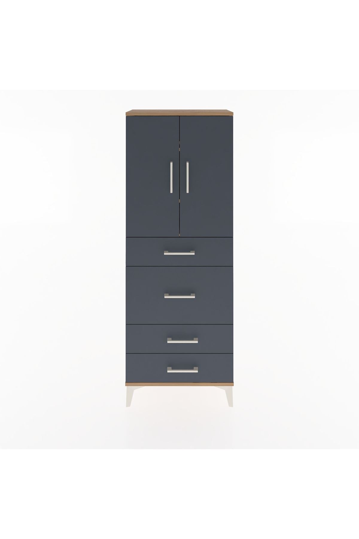 Arges Dolap 3 Raflı 4 Çekmeceli 2 Kapaklı 60x30x163 - S20M025V8A