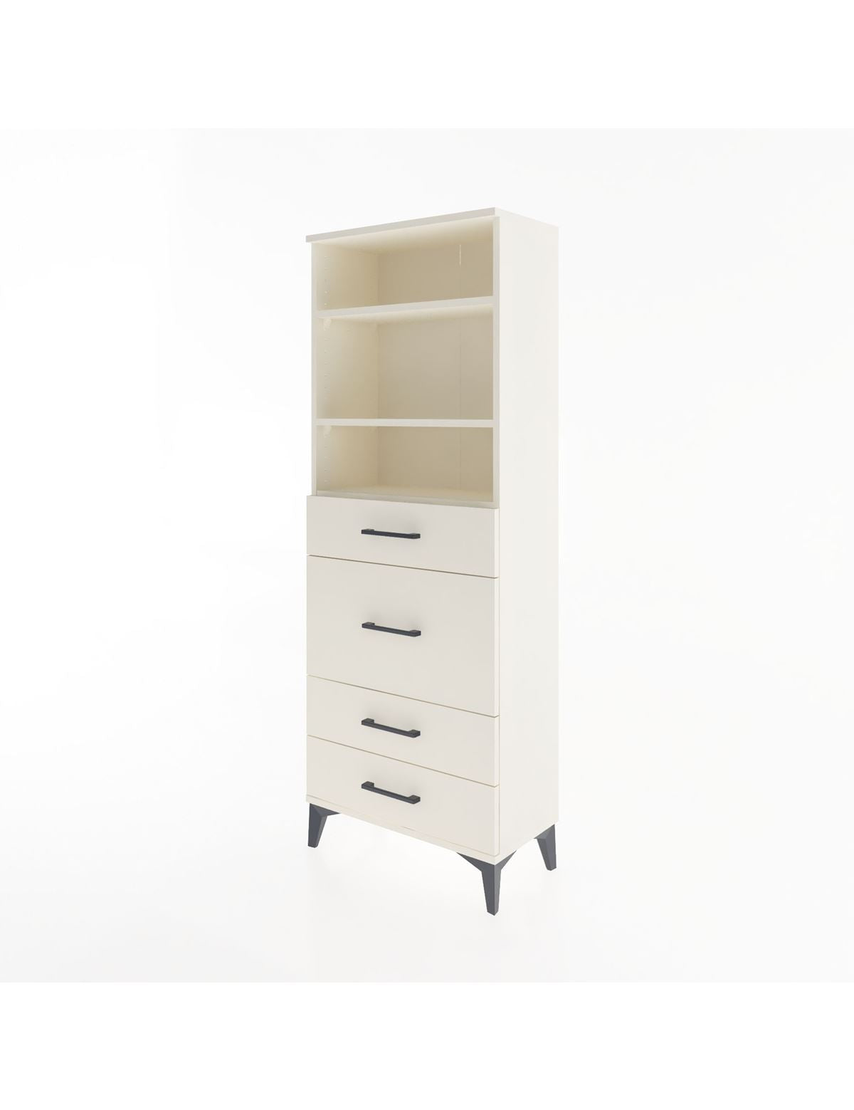 Arges Dolap 3 Raflı 4 Çekmeceli 60x30x163 - S20M026V1A