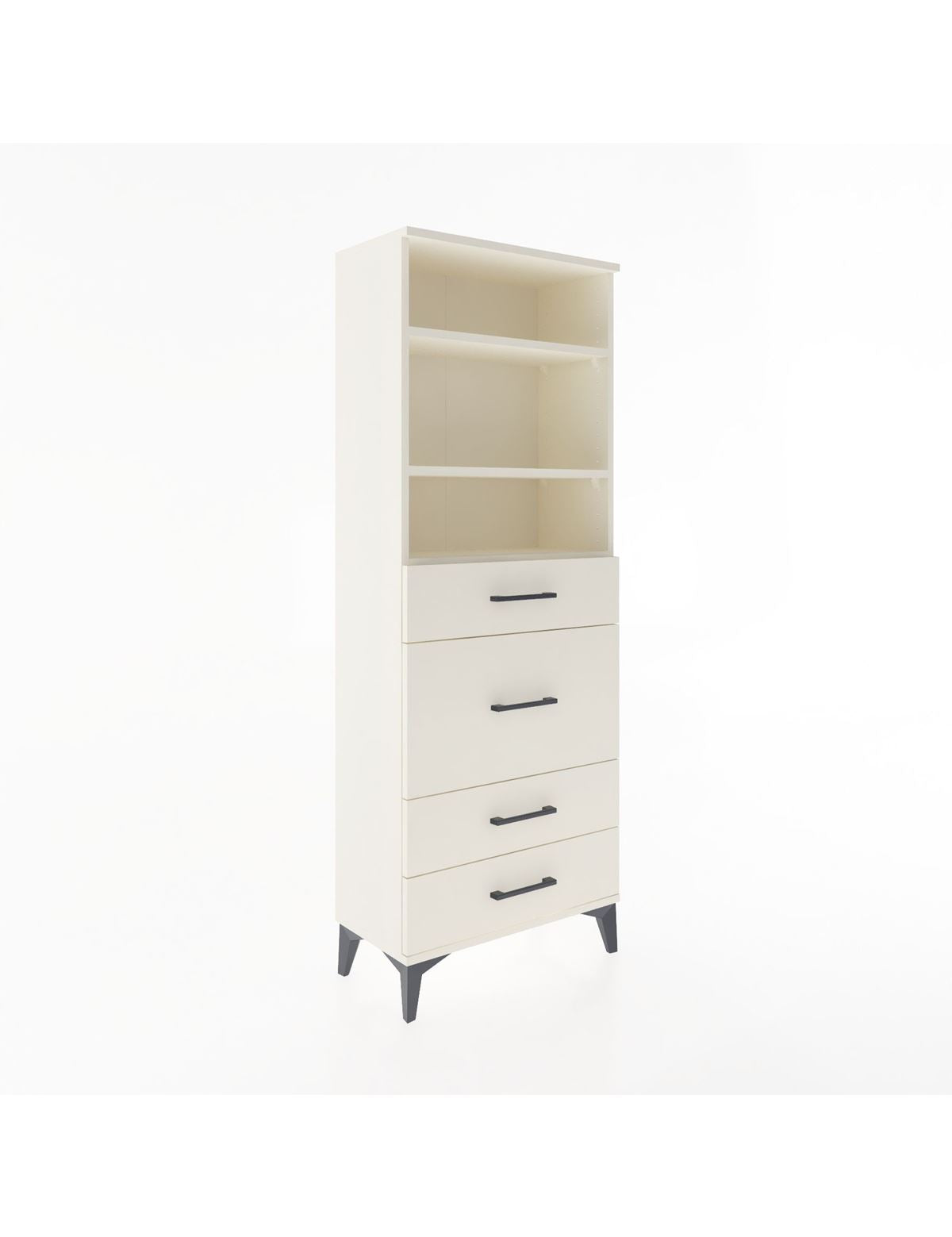 Arges Dolap 3 Raflı 4 Çekmeceli 60x30x163 - S20M026V1A