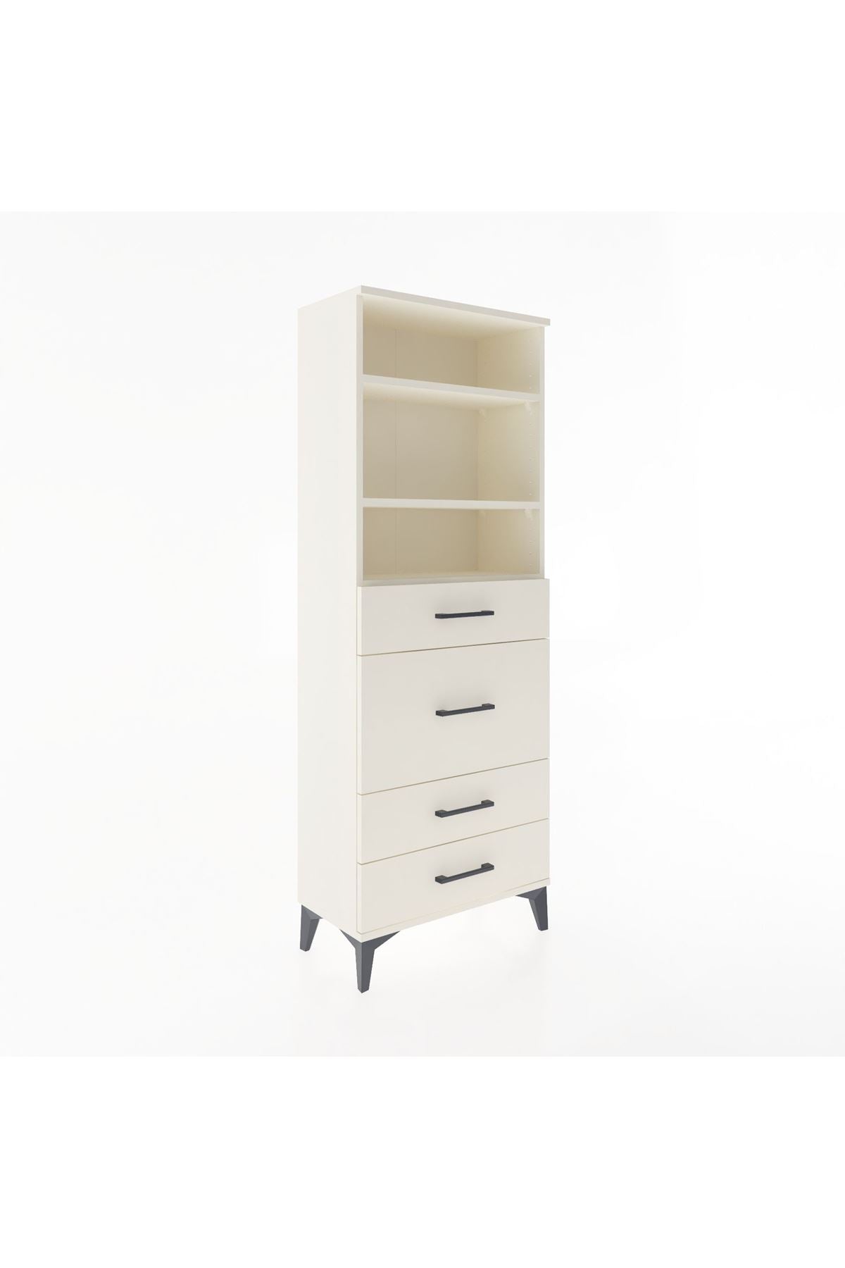 Arges Dolap 3 Raflı 4 Çekmeceli 60x30x163 - S20M026V1A