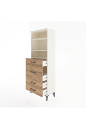 Arges Dolap 3 Raflı 4 Çekmeceli 60x30x163 - S20M026V3A