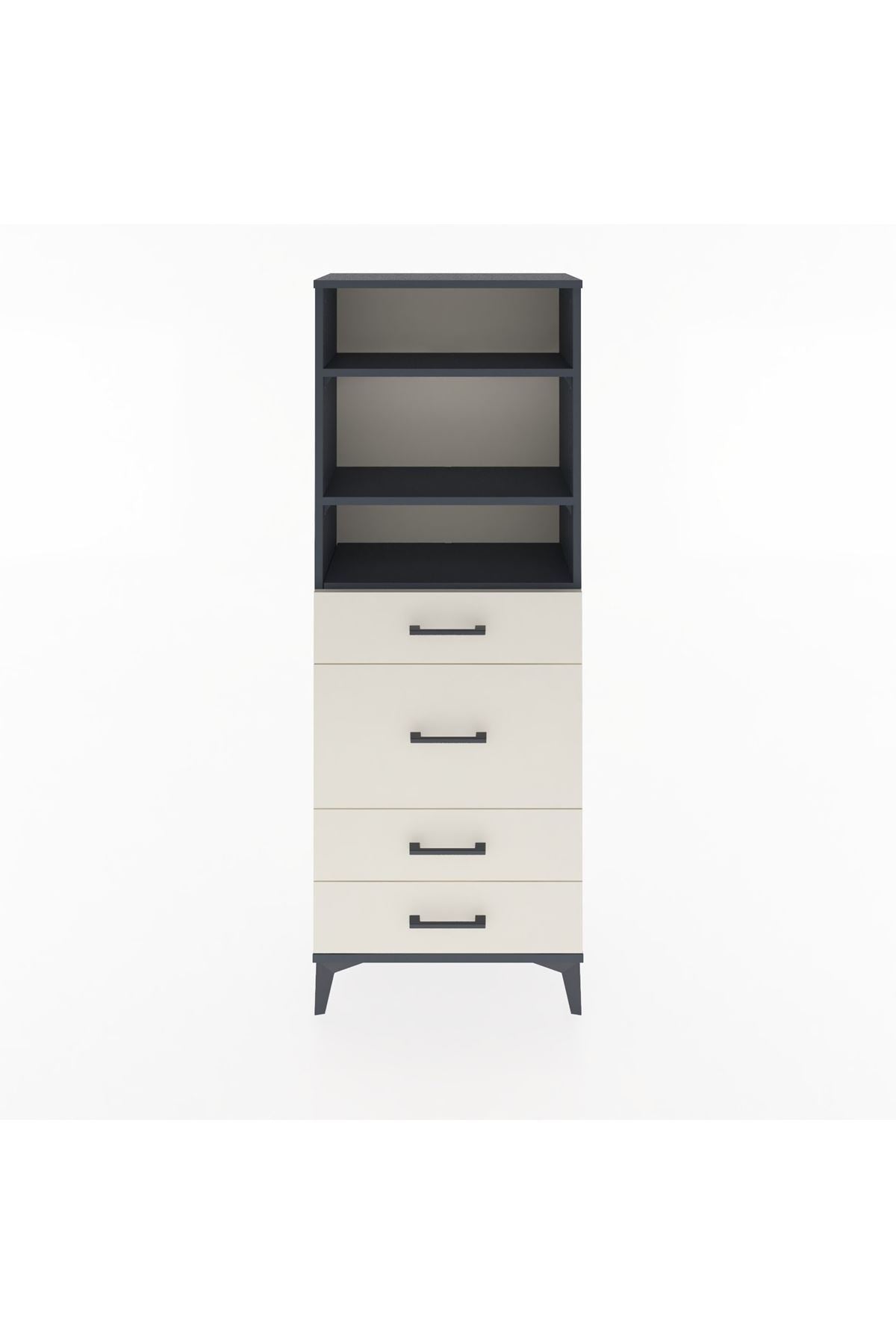 Arges Dolap 3 Raflı 4 Çekmeceli 60x30x163 - S20M026V4A