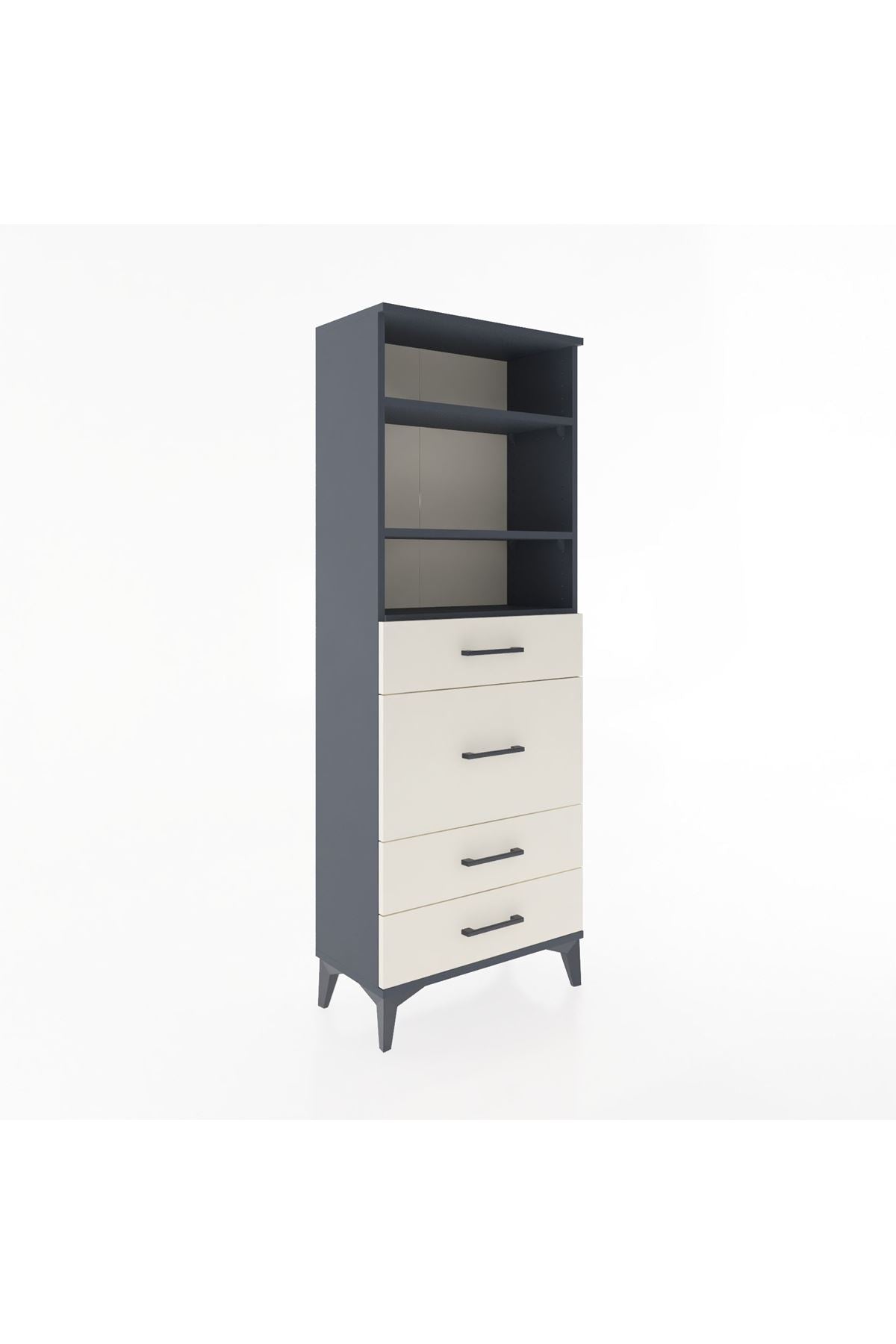 Arges Dolap 3 Raflı 4 Çekmeceli 60x30x163 - S20M026V4A
