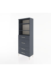 Arges Dolap 3 Raflı 4 Çekmeceli 60x30x163 - S20M026V5A