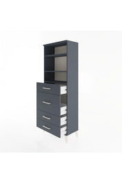 Arges Dolap 3 Raflı 4 Çekmeceli 60x30x163 - S20M026V5A