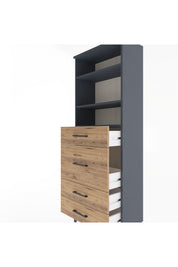 Arges Dolap 3 Raflı 4 Çekmeceli 60x30x163 - S20M026V6A