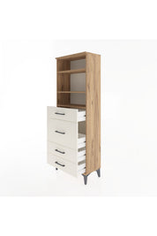 Arges Dolap 3 Raflı 4 Çekmeceli 60x30x163 - S20M026V7A