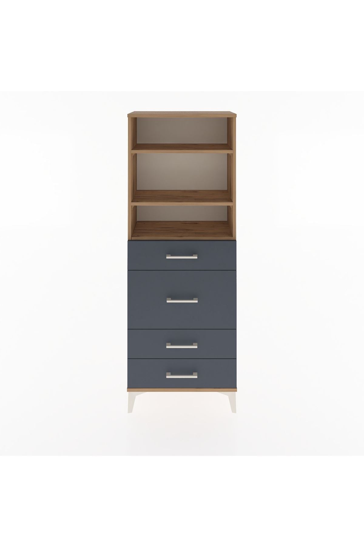 Arges Dolap 3 Raflı 4 Çekmeceli 60x30x163 - S20M026V8A