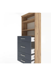 Arges Dolap 3 Raflı 4 Çekmeceli 60x30x163 - S20M026V8A