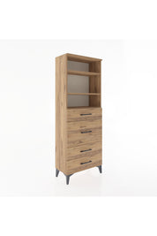 Arges Dolap 3 Raflı 4 Çekmeceli 60x30x163 - S20M026V9A
