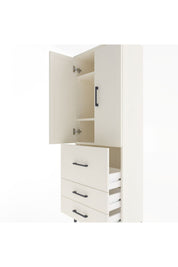 Arges Dolap 3 Raflı 3 Çekmeceli 2 Kapaklı 60x30x163 - S20M027V1A
