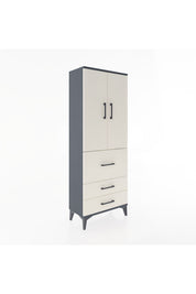 Arges Dolap 3 Raflı 3 Çekmeceli 2 Kapaklı 60x30x163 - S20M027V4A