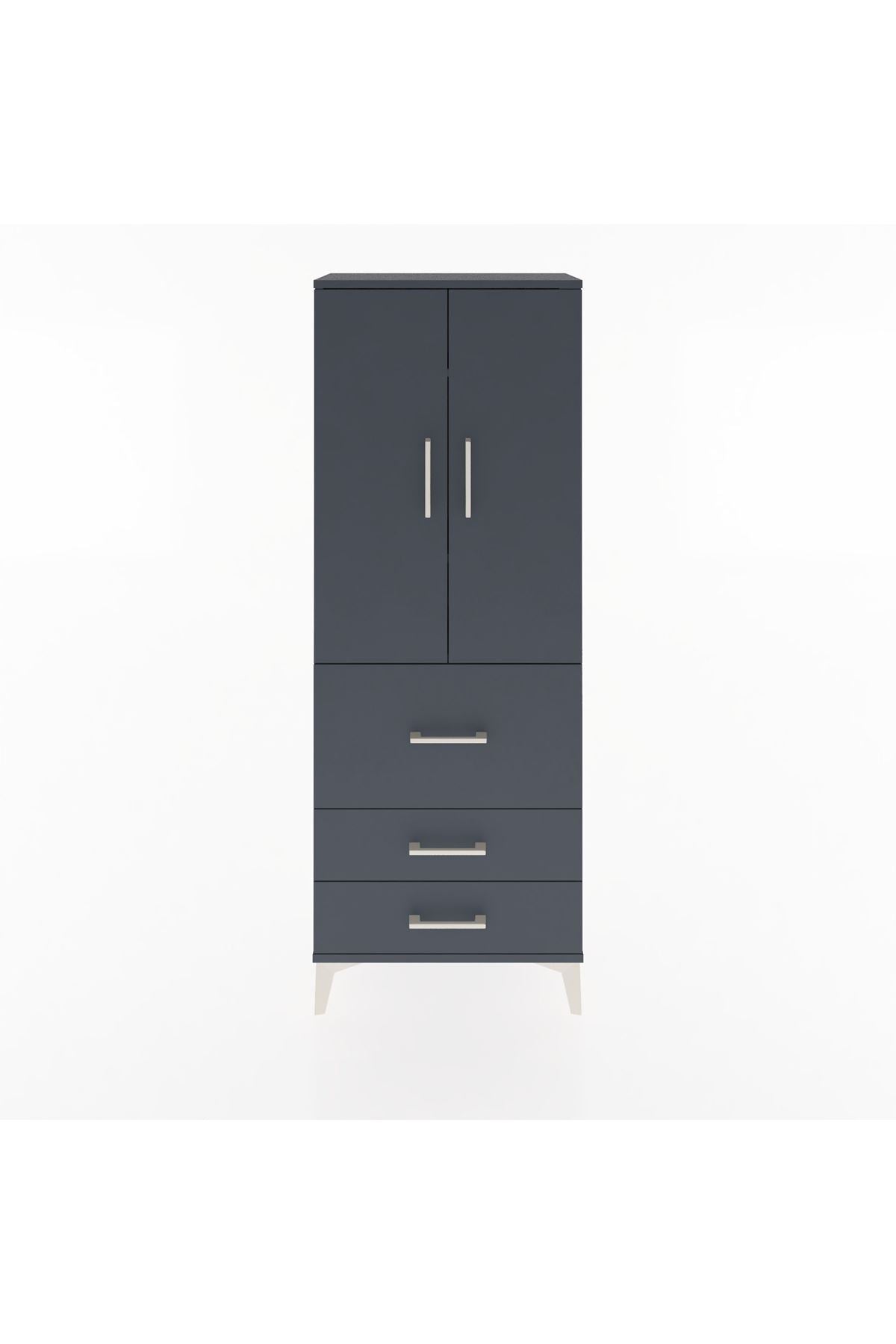 Arges Dolap 3 Raflı 3 Çekmeceli 2 Kapaklı 60x30x163 - S20M027V5A