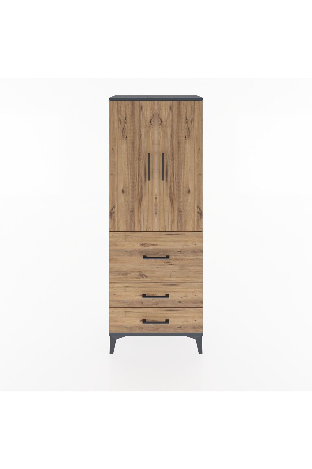 Arges Dolap 3 Raflı 3 Çekmeceli 2 Kapaklı 60x30x163 - S20M027V6A