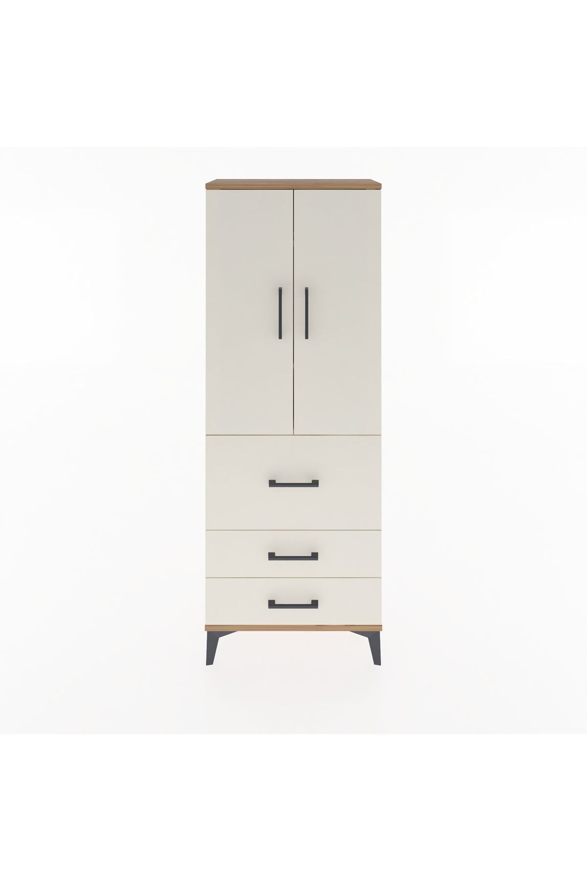 Arges Dolap 3 Raflı 3 Çekmeceli 2 Kapaklı 60x30x163 - S20M027V7A