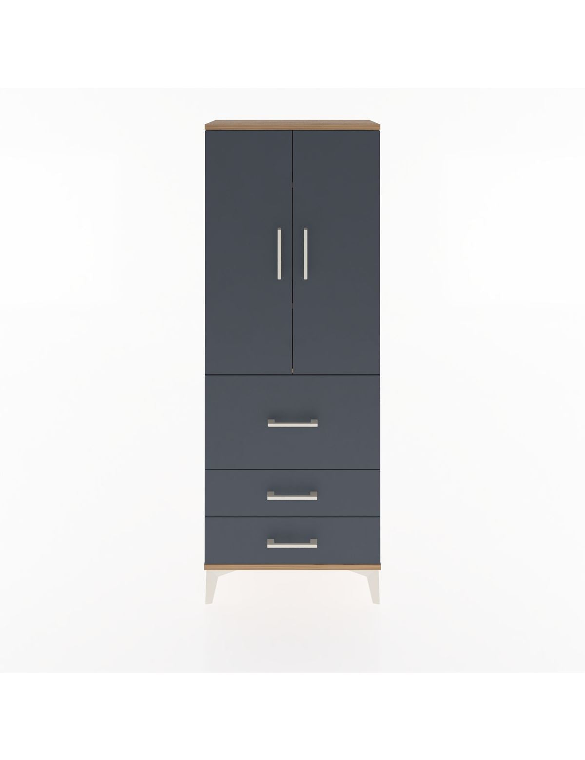 Arges Dolap 3 Raflı 3 Çekmeceli 2 Kapaklı 60x30x163 - S20M027V8A