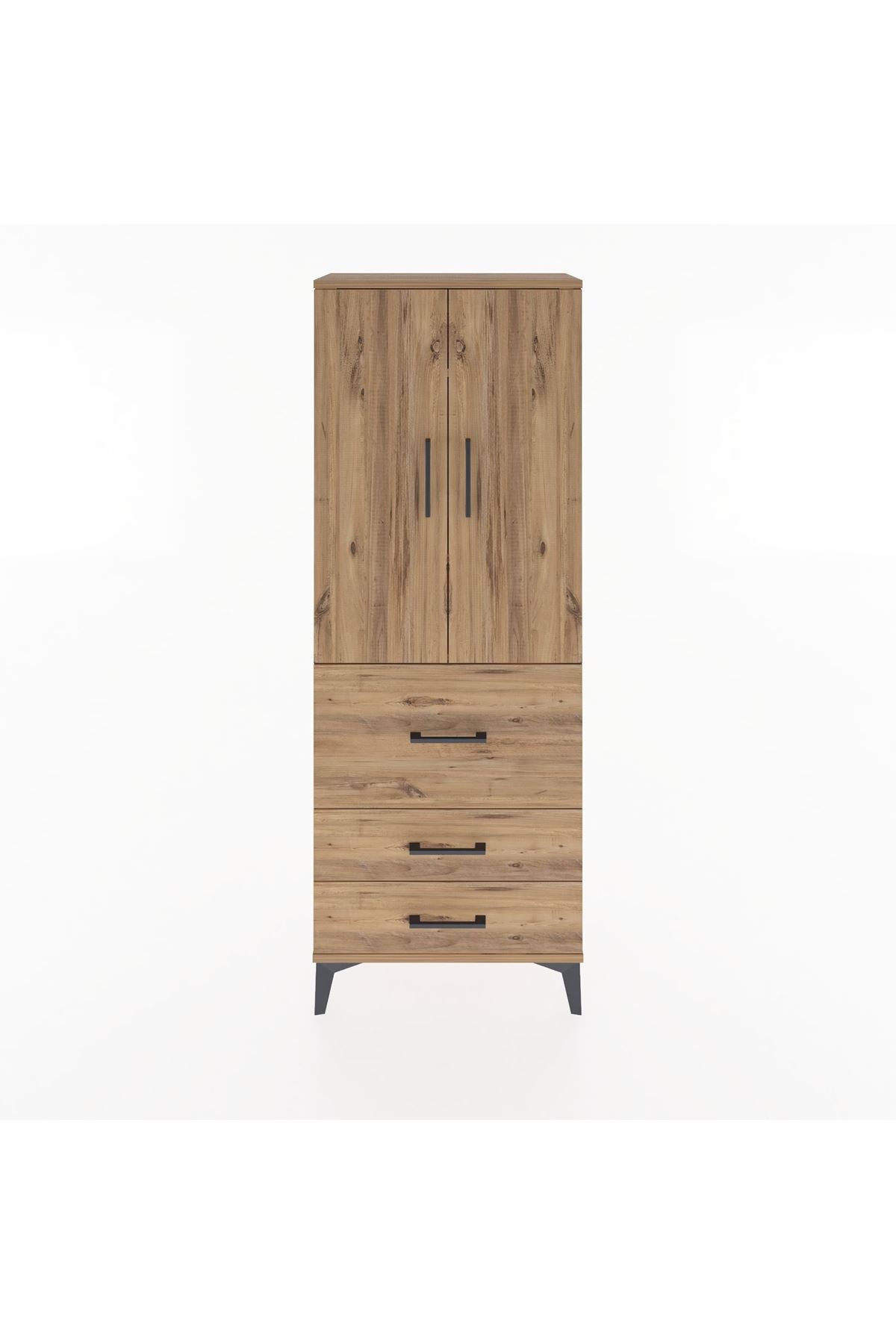 Arges Dolap 3 Raflı 3 Çekmeceli 2 Kapaklı 60x30x163 - S20M027V9A