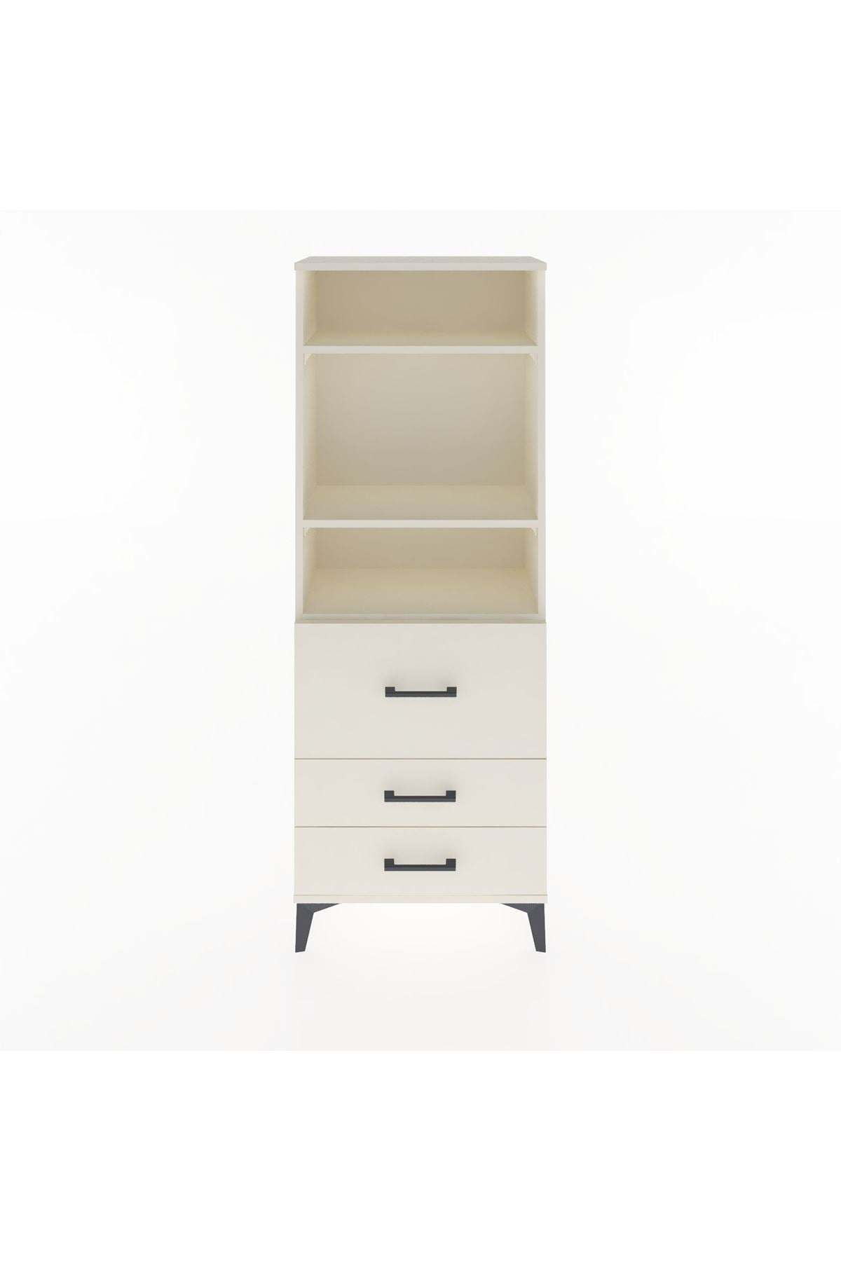 Arges Dolap 3 Raflı 3 Çekmeceli 60x30x163 - S20M028V1A