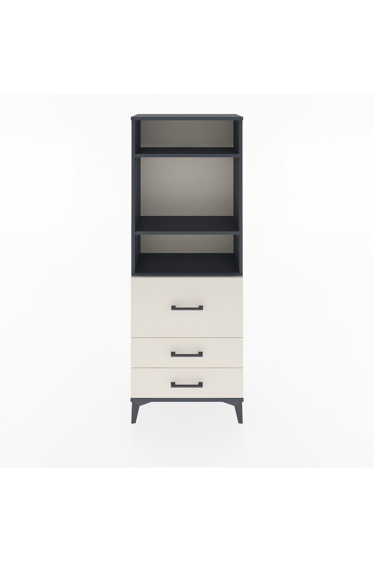 Arges Dolap 3 Raflı 3 Çekmeceli 60x30x163 - S20M028V4A