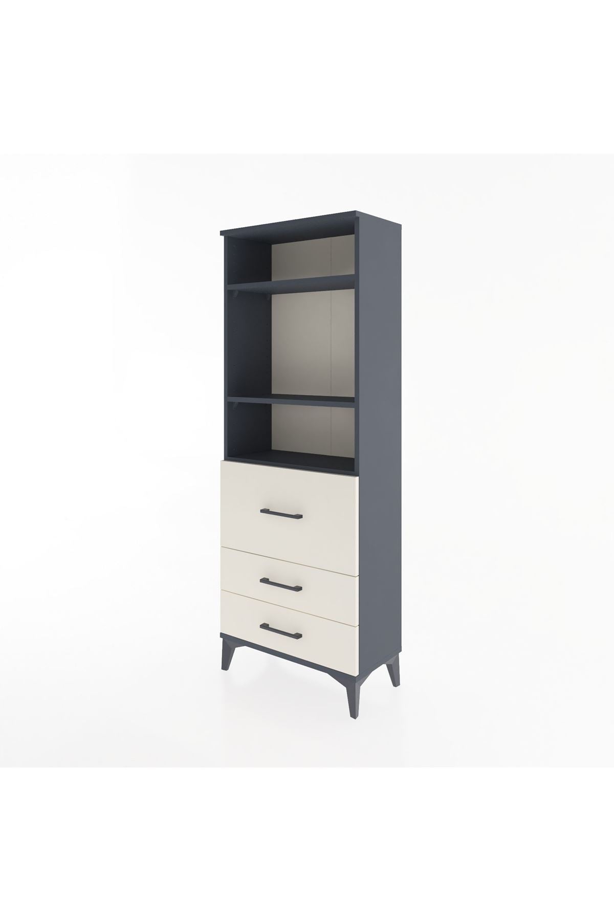 Arges Dolap 3 Raflı 3 Çekmeceli 60x30x163 - S20M028V4A